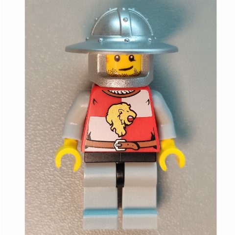 Minifigurka Knight, Red, Wide Brim Helmet