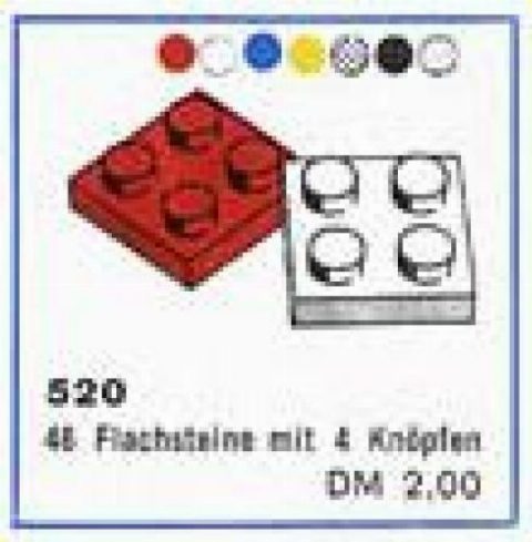 Zestaw LEGO® 2 x 2 Plates (cardboard box version) (System)