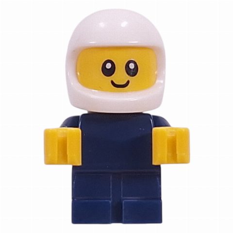 Minifigurka Baby, Racer, Dark Blue Body, White Helmet