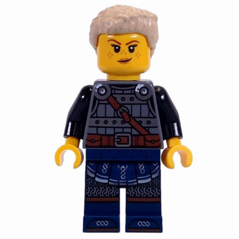 Minifigurka Viking, Armor, Dark Blue Legs, Tan Hair