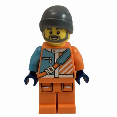 Minifigurka Arctic Explorer, Orange Suit, Beanie, Backpack