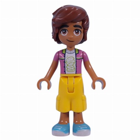 Minifigurka Leo - Dark Pink Jacket, Yellow Pants
