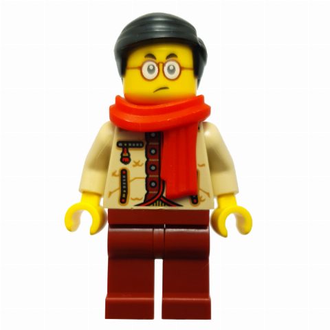 Minifigurka Mr. Tang, Tan Torso, Dark Red Legs