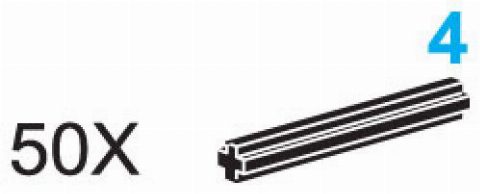 Zestaw LEGO® 4-Stud Axles (Pack of 50) (Educational and Dacta)
