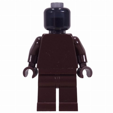 Minifigurka Monochrome, Dark Brown with Trans-Black Head