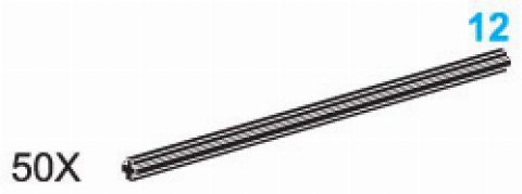 Zestaw LEGO 12-Stud Axles (Pack of 50) (Educational and Dacta)