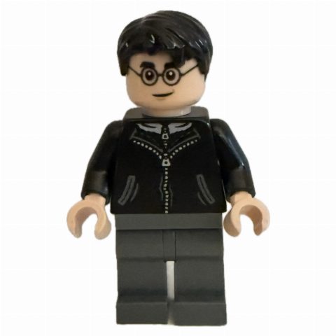 Minifigurka Harry Potter, Black Coat, Long Dark Bluish Grey Legs