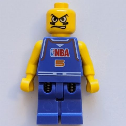 Minifigurka Basketball Player, Violet Torso, violet Legs 5