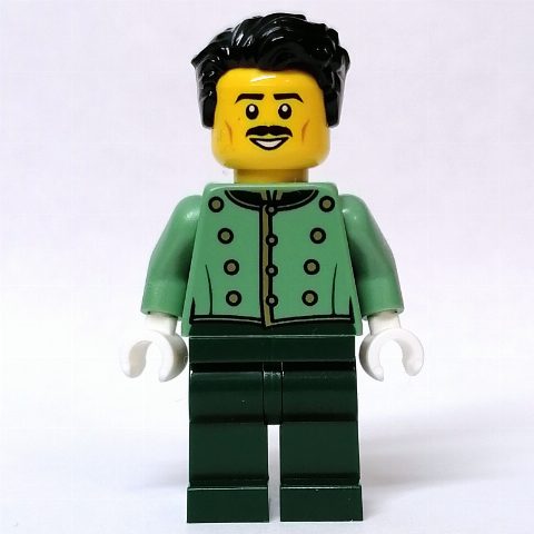 Minifigurka Piccolo, Sand Green Torso, Dark Green Legs, Male