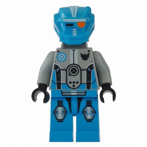 Minifigurka Robot, Dark Azure with Neck Bracket