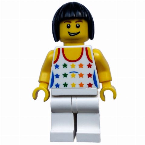 Minifigurka Woman - White Shirt with Stars, White Legs