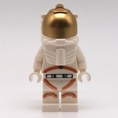 Minifigurka Astronaut - White Torso and Legs, Orange Trim