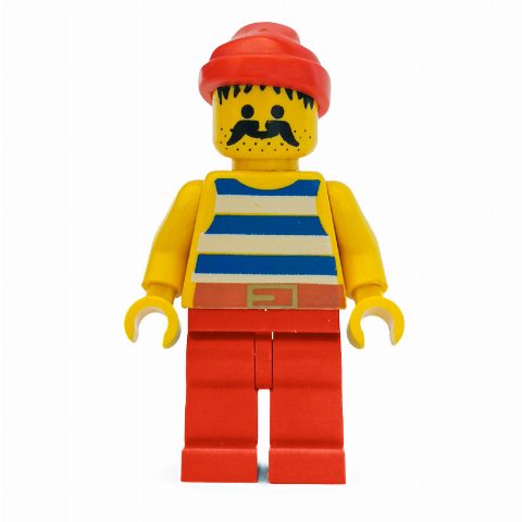 Minifigurka Pirate - Blue Stripes, Red Legs, Red Bandana