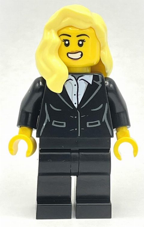 Minifigurka Magician - Black Tuxedo, Bright Light Yellow Hair