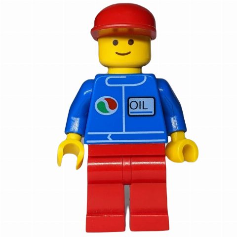 Minifigurka Octan - Blue Torso, Red Legs, Red Cap