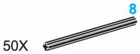 Zestaw LEGO® 8-Stud Axles (Pack of 50) (Educational and Dacta)