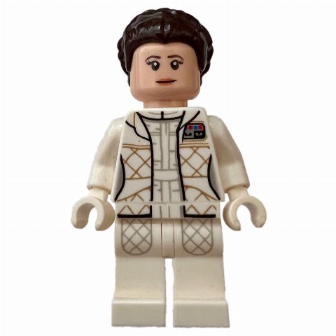 Minifigurka Princess Leia, Hoth Outfit, White Jacket, Printed Breathing Mask