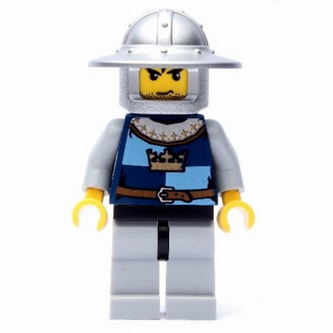 Minifigurka Knight, Dark Blue, Wide Brim Helmet