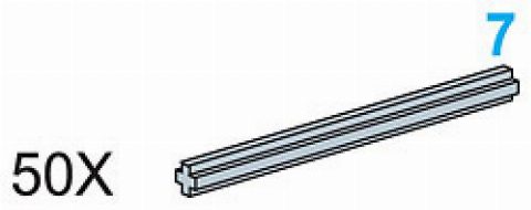 Zestaw LEGO® 7-Stud Axles (Pack of 50) (Educational and Dacta)
