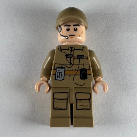 Minifigurka Rebel Technician / Ground Crew, Dark Tan Uniform, Printed Headset