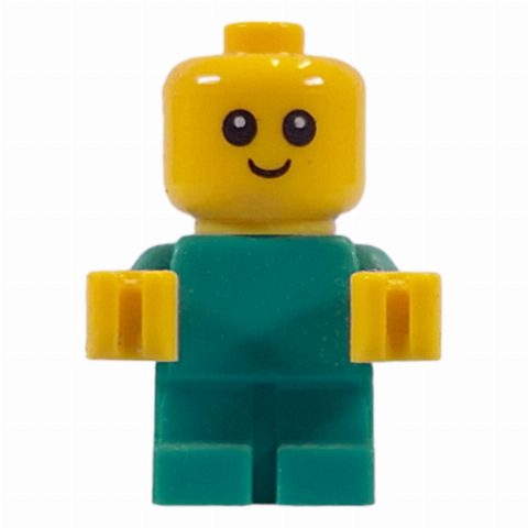 Minifigurka Baby, Dark Turquoise Body