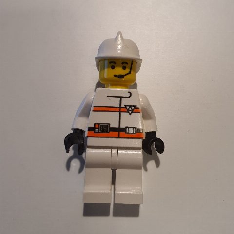 Minifigurka Res-Q - White Torso, White Legs, White Helmet