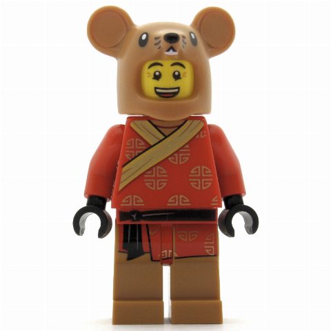 Minifigurka Man, Rat Costume Head, Red Robes with Black Sash Belt