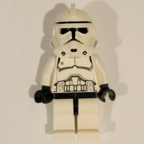 Minifigurka Clone Trooper, Phase II Armor, Plain Black Head, Dotted Mouth