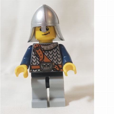 Minifigurka Knight, Dark Blue, Helmet, Smile