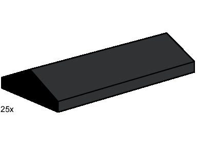 Zestaw LEGO 2 x 4 Ridge Roof Tile Low Sloped Black (Bulk Bricks)