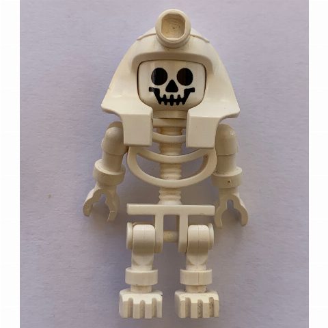 Minifigurka Skeleton, Standard Face, Mummy Headdress, White