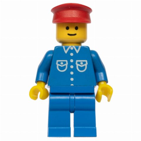 Minifigurka Man - Blue Jacket, Blue Legs, Red Hat