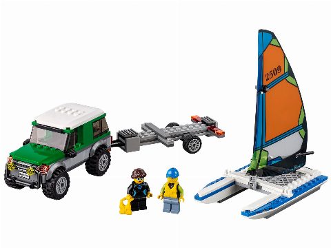 Zestaw LEGO® 4x4 with Catamaran (City)