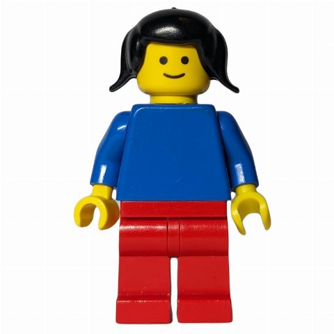 Minifigurka Woman - Blue Torso, Red Legs