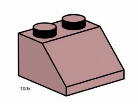 Zestaw LEGO® 2 x 2 Sand Red Roof Tiles (Bulk Bricks)