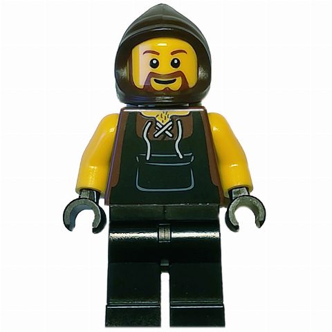 Minifigurka Blacksmith, Dark Brown Hood, Brown Beard
