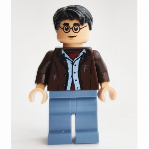 Minifigurka Harry Potter, Dark Brown Torso, Sand Blue Legs