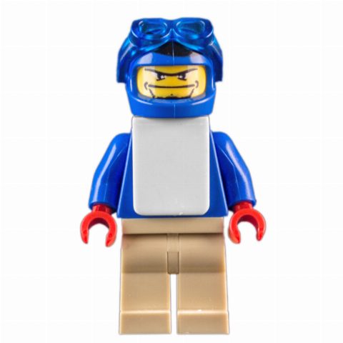 Minifigurka Snowboarder, Blue, Blue Helmet