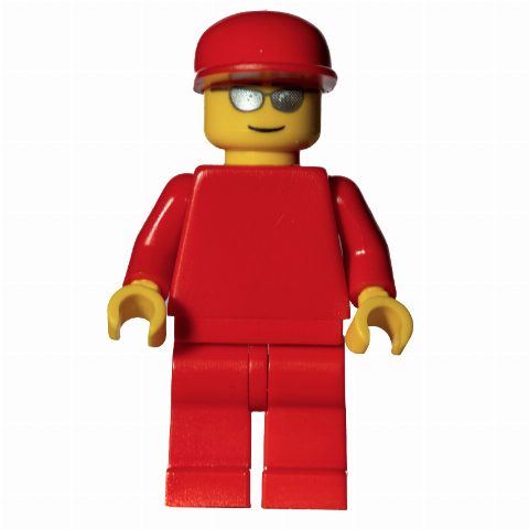 Minifigurka Engineer, Ferrari, Sunglasses, Yellow Hands