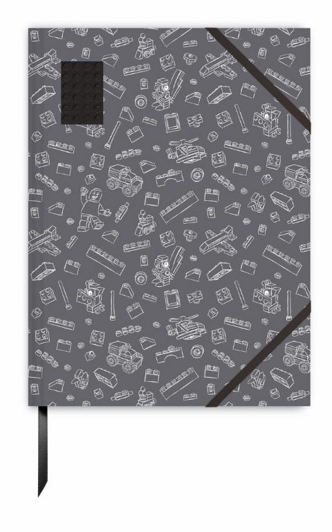 Zestaw LEGO® 4 x 6 Embedded Brick Notebook - Grey (Gear)