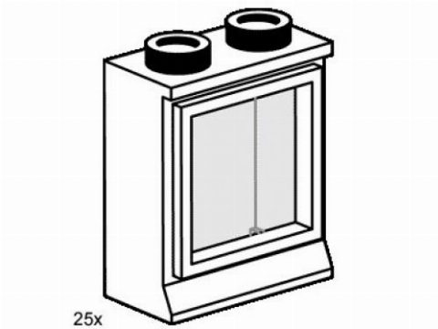 Zestaw LEGO® 2 x 2 Window White (Bulk Bricks)