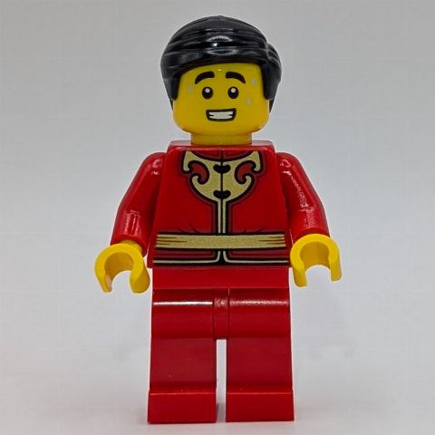 Minifigurka Dragon Operator, Red Legs, Black Hair