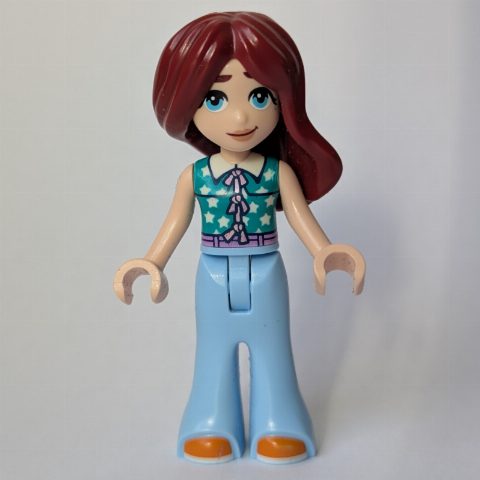 Minifigurka Paisley, Dark Turquoise Top, Bright Light Blue Pants