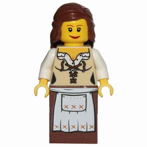 Minifigurka Maiden (Fantasy Era) - Brown Skirt, Reddish Brown Hair