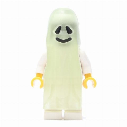 Minifigurka Ghost - Glow in the Dark, White Legs, Yellow Hands