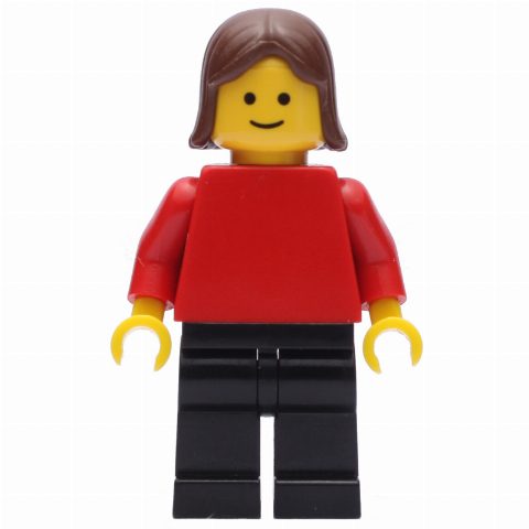 Minifigurka Woman - Red Torso, Black Legs