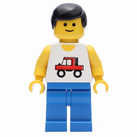 Minifigurka Man - With Shirt wit Truck, Blue Legs