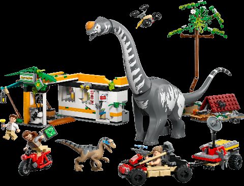 Zestaw LEGO Raptor & Titanosaurus Tracking Mission (Jurassic World)