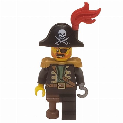 Minifigurka Pirate - Captain, Flat Silver Hook, Red Plume