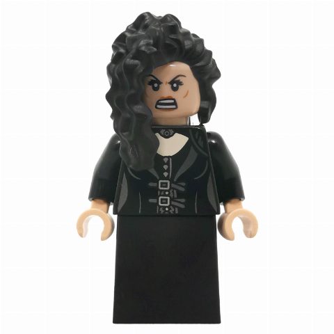 Minifigurka Bellatrix Lestrange, Black Dress with Buckles, Plain Skirt